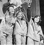 Francesca Bortolozzi (al centro nella foto) conquista la medaglia d'argento nel fioretto a squadre, alle Olimpiadi di Seul. 1988 (Laura Calore)